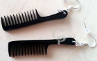Natural Wooden Or Acrylic Laser Cut Earrings Comb In Black Or Mahogany Sizes