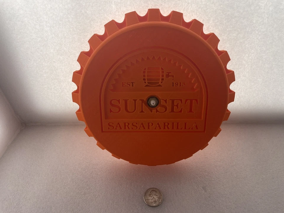 Reloj de Pared Fallout New Vegas Impreso en 3D Naranja (Sin Brazos) Foto 1 de 1