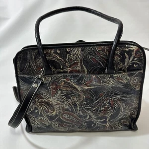 Borsa a tracolla Patricia Nash italiana in pelle piuma paisley con portafoglio NUOVA - Foto 1 di 17