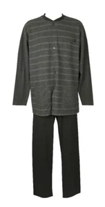 Winter cotton pajamas milan point long sleeve open with buttons and pockets ALPI - Imagen 1 de 5