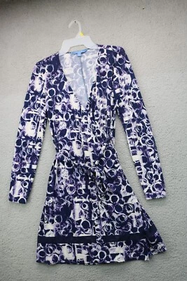 Vestido envolvente sintético Simply Vera-Vera Wang para mujer-medio-poliéster Foto 1 de 4