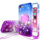 For iPod Touch 5 6 7th Generation Cute Liquid Glitter Bling Phone Case Kickstand