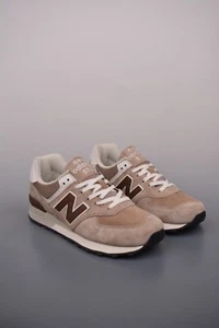 NB New Balance U574 Low-Top Retro Casual Sport Laufschuhe hellbraun - Bild 1 von 9