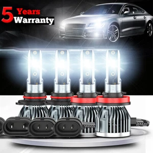 For Honda Pilot 2006-2018 4x 9005 H11 LED Headlight High Low Beam Bulbs Bright - Picture 1 of 20