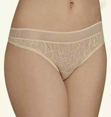 Tanga bragas de malla DKNY E2848 Signature para mujer DK1031 beige talla S Foto 1 de 4