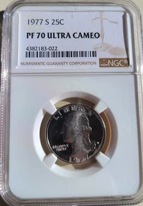 1977 NGC 10 Coin Lot - Dollar, Half, Quarter, Dime, Nickel, Penny PF-70 Grading - Picture 1 of 20
