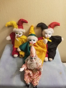 4er Set Narren Clowns, guter Zustand, drei zwischen 7 & 8", einer 6,5". - Bild 1 von 14