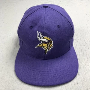 Cappello VINTAGE Minnesota Vikings adulto il gioco logo semplice lana berretto snapback anni 90 - Foto 1 di 9