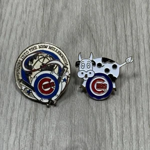2 Chicago Cubs Baseball Pin Swing into the New Millennium Cow - Bild 1 von 5