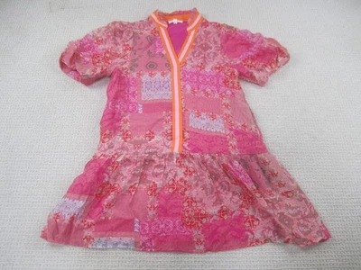 THML Mujer Pequeño Rosa Floral Estilo Retazos En Niveles Manga Corta Rayón Nylon Foto 1 de 4