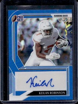 2022 Pro Set Metal Keilan Robinson Prismatic Blue Auto #/35 Longhorns - Image 1 of 2