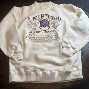 VTG 1993 OFFICIAL SUPERBOWL XXVII SOUVENIR SWEATSHIRT EMBROIDERED Team NFL Sz XL - Picture 1 of 9
