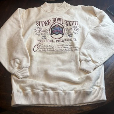 SUDADERA DE RECUERDO OFICIAL SUPERBOWL XXVII 1993 DE COLECCIÓN BORDADA Equipo NFL Talla XL Foto 1 de 4