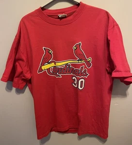 Vintage St Louis Cardinals Baseball T-Shirt Mens L/XL Lee Sport #30 Mark Mulder - Picture 1 of 6