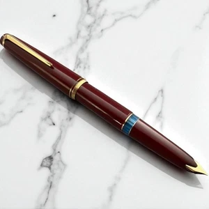 Montblanc No.24 Burgundy & Gold Bordeaux Red Fountain Pen - Picture 1 of 14