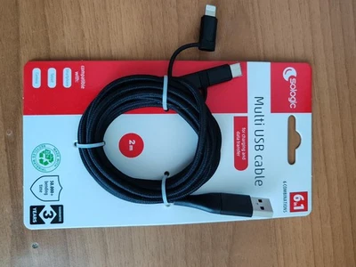 Cavo dati e ricarica 4 in 1, 2M - Immagine 1 di 3