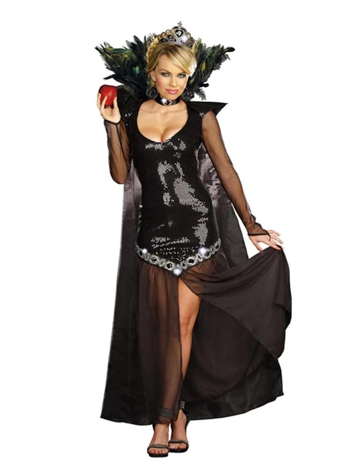 Sexy Evil Queen Of Mean Sequin Dress Costume Adult Large 10-14 - Image 1 of 1
