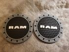 Black Ram Car Coasters Non-Slip Silicone Coasters For Cup Holders 2 Pieces