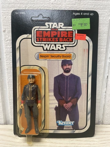 Vintage Kenner Star Wars ESB Bespin Security Guard (White) Unpunched 31 Back Cover