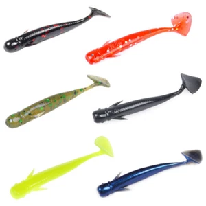 Señuelo de plástico suave para pesca en hielo cebos de baño de 2" lubina realista - Imagen 1 de 31