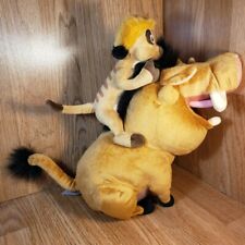 Disney Parks Lion King Pumbaa Warthog and Timon Meerkat Large Plush Toy 15"