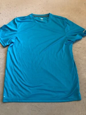 Athletic Works Shirt Men's Large Bright Blue Reflective Activewear Casual Tee - Image 1 of 4