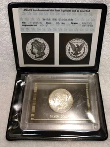1881 S Morgan Silver Dollar ANACS Vtg Holder Photo Grade Cert MS-65/65 Lite Tone - Picture 1 of 24