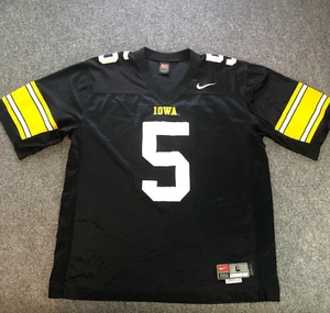 Camiseta de fútbol Nike Team Iowa Hawkeyes #5 Drew Tate negra puntada grande - Imagen 1 de 12