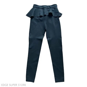 Arden B Ruffle Skirt Skinny Leg Leggings Black Stretch Side Zip Pants Size XS - Picture 1 of 4