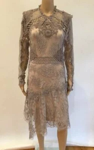 VESTIDO ZIMMERMANN ENCAJE ASIMÉTRICO DOBLADILLO TALLA 2 IMPRESIONANTE - Imagen 1 de 8