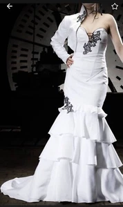 Brautkleid Hochzeitskleid Meerjungfrau kurz oder lang 36 - Bild 1 von 9
