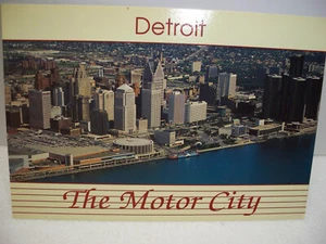 Vintage Postcard Motor City Detroit Michigan Unposted - Picture 1 of 2