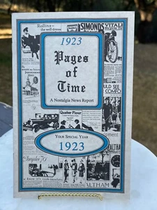 Special Year 1923 Pages of Time KardLets Nostalgia News Advertising Games Cars - Picture 1 of 3