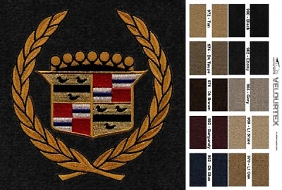 Lloyd Mats Velourtex Cadillac DeVille Gold Crest Front Floor Mats (1963-2001) - Image 1 of 4
