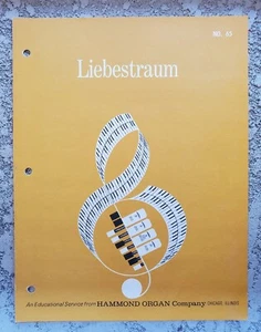 LIEBESTRAUM 1966 ORGAN VINTAGE SHEET MUSIC - Picture 1 of 1