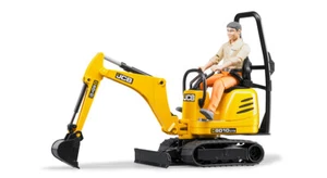Bruder 62002 - JCB Mikrobagger 8010 CTS und Bauarbeiter - Bild 1 von 2
