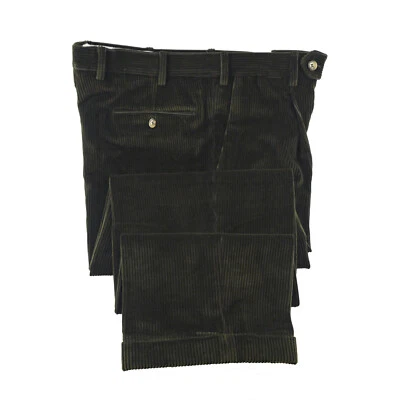 LKNW ERMENEGILDO ZEGNA Bosque Verde Suave Pana Vestido Informal Pantalones 36 x 33 Foto 1 de 4