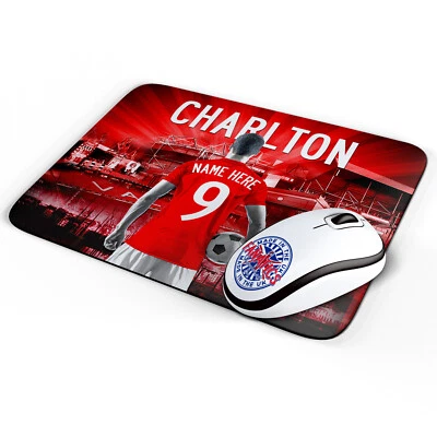THEFANATICS Personalised Charlton Mouse Mat Retro Football Office Work Pad Mens Gift AF32