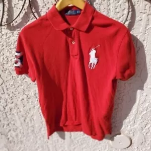 Polo Ralph Lauren Custom Slim Fit Embroidered Big Pony #5 Mesh Polo Sz M Shirt - Picture 1 of 12