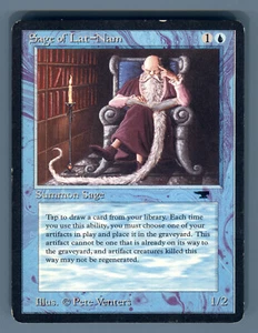 MTG Magic The Gathering Sage of Lat-Nam Antiquities MP Card Moderate Play - Picture 1 of 2