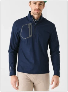 Pullover RLX Ralph Lauren Elástico Camuflaje Jacquard Cuarto Cremallera Azul Marino, L - Imagen 1 de 9
