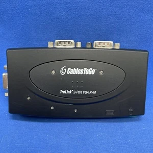 Conmutador USB 2 puertos VGA/KVM C2G #35554 PROBADOS CablesToGo TruLink - Imagen 1 de 7