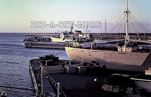 Original 35mm Slide, Old Ships docked in the port of Aruba in 1964 - Picture 1 of 1
