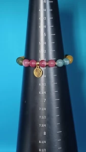 pulsera ágata jade natural talla 5 3/4 - Imagen 1 de 2