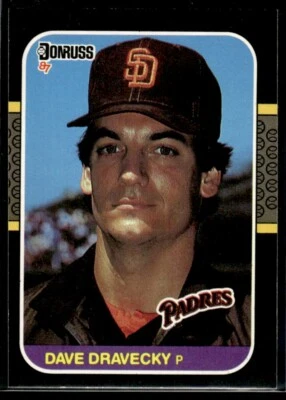 1987 Donruss #187 Dave Dravecky San Diego Padres - Image 1 of 2