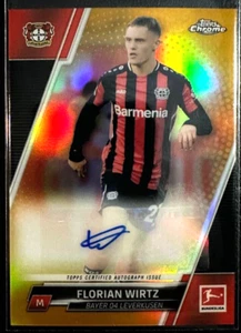 FLORIAN WIRTZ 2021-22 Topps Chrome Bundesliga Gold Refractor Autographs 29/50 - Picture 1 of 2