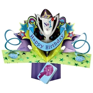 Birthday Card 3D Pop Up Card Ideal For 1st Birthday Grand Dad Son Nephew Boy - Picture 1 of 3