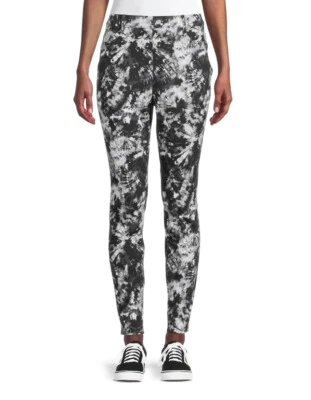 New Time and Tru Mujer Rise Alto Jeggings Elastizados Negro Tie Dye XS (0-2) Foto 1 de 4