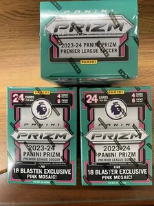 Lot of 3 - 2023-24 Panini Prizm Premier League Blaster Box Pink Mosaic Exclusive - Picture 1 of 1