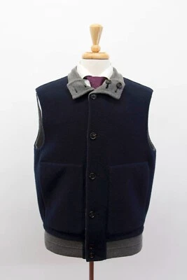 NWT $8995 Brunello Cucinelli Men's 100% Cashmere Reversible Knit Vest  A242 - Image 1 of 4